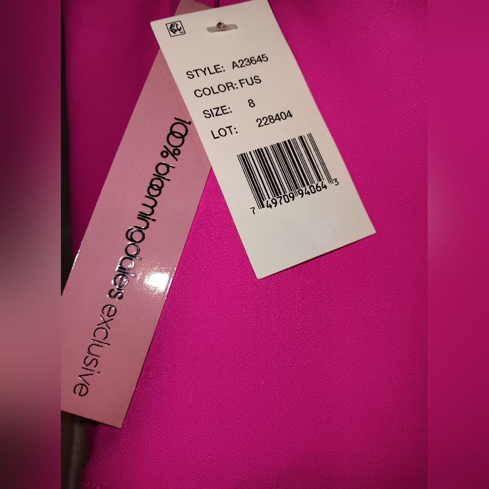 Aqua hot pink formal midi dress - Picture 5 of 5
